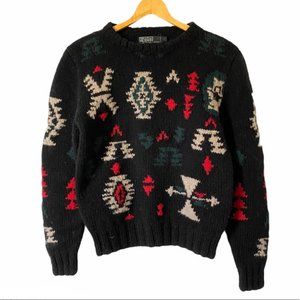 RARE VINTAGE Polo Ralph Lauren Aztec Wool Sweater